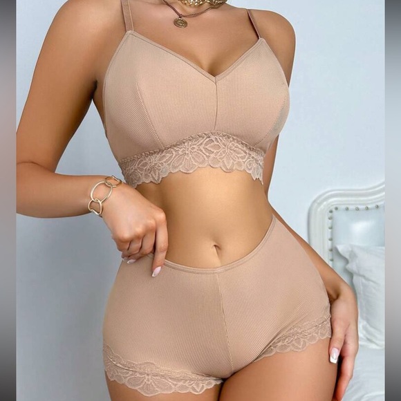 Floral lace btakette and panty lingerie Set sexy pajamas - Picture 6 of 6